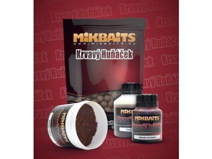MIKBAITS Krvavý Huňáček Boilie 20mm/2,5kg - Švestka&Oliheň