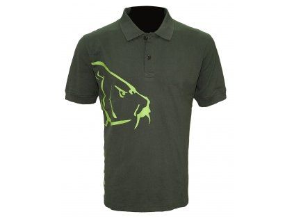 Zfish Tričko Carp Polo T Shirt Olive Green