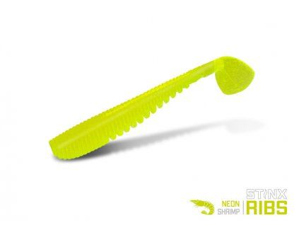 Gumová nástraha Delphin B! StinxRIBS 20ks 5cm Neon