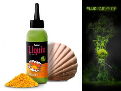 Delphin Fluo dip D SNAX LiquiX Mušle Koření 100ml