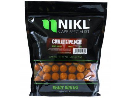 Nikl Hotové boilies Chilli & Peach 1 kg