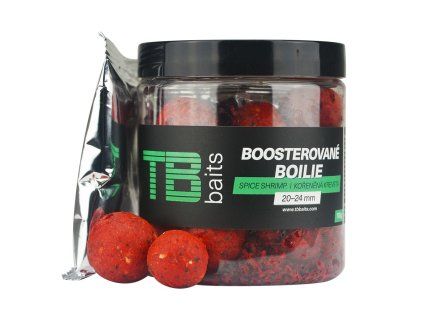 TB Baits Boosterované Boilie Spice Shrimp 120g 20 24mm