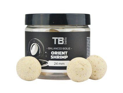 TB Baits Vyvážené Boilie Balanced White Edition + Atraktor Orient Shrimp