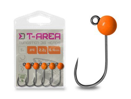 Wolframový jig Delphin T AREA BL 5 ks fluo oranžový 2