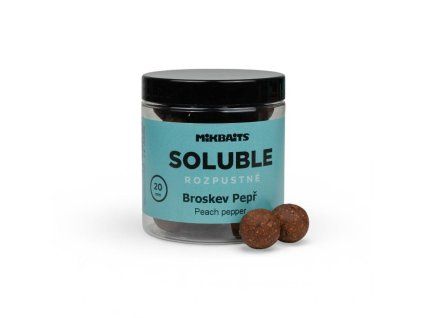Mikbaits Rozpustné Boilie Soluble Broskev Pepř 250 ml