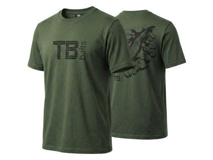 TB Baits Tričko Hidden Carp Green