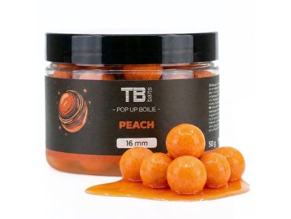 TB Baits Plovoucí Boilie Pop Up Peach + NHDC 50 g